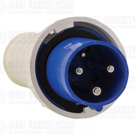 Вилка переносная 033 63А 2P+PE 220В IP67 EKF ps-033-63-220