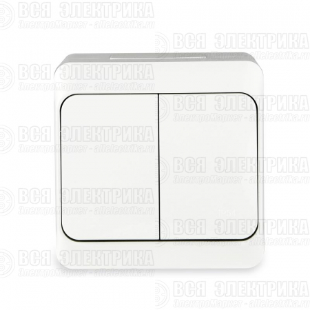Выключатель 2-кл. ОП Nix 10А IP54 250В бел. TOKOV ELECTRIC TKE-NX-V2-C01-IP54