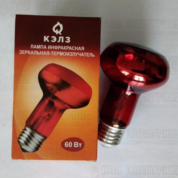 Лампа-термоизлучатель ИКЗК 230-60Вт R63 E27 (50) КЭЛЗ 8105041