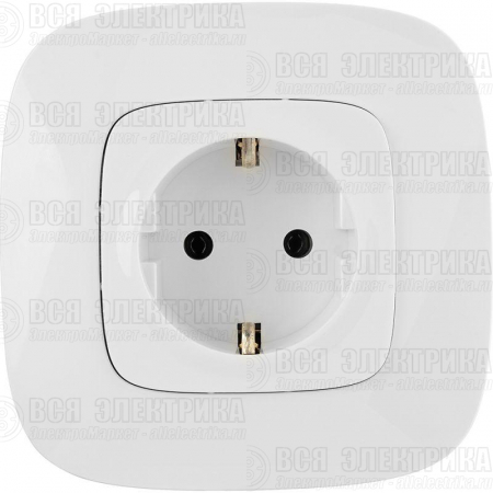 Розетка 1-м СП Valena Allure 16А IP2X 250В 2P+E безвинтов. клеммы с лицев. панелью механизм бел. Leg 753721
