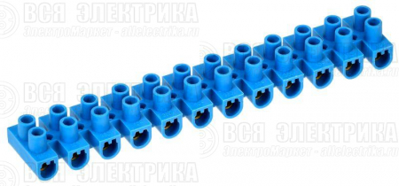 Колодка клеммная ЗВИ-10 н/г 2.5-6кв.мм 12 пар син. IEK UZV6-010-06