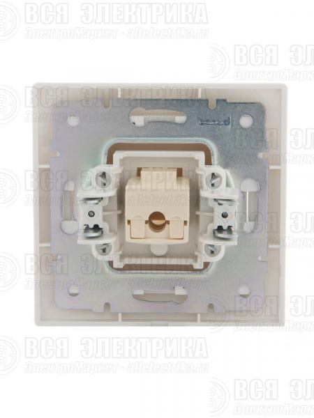 Розетка компьютерная 1-м СП Mira RJ45 бел./бел. LEZARD 701-0202-139