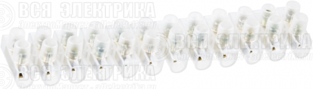 Колодка клеммная 1х4кв.мм 12 пар NTB-UPE-S12-3/WH полиэтилен бел. NAVIGATOR 71001
