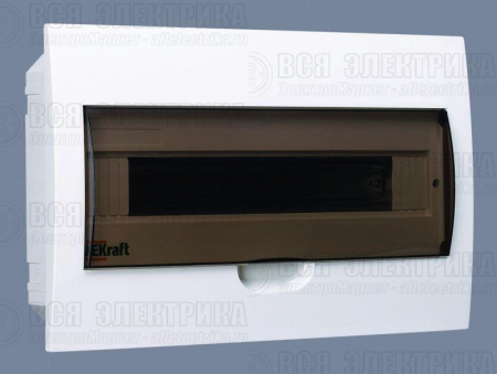 Корпус встраиваемый ЩРВ-П-18 25х40х10 18мод. IP41 пластик. DEKraft 31005DEK