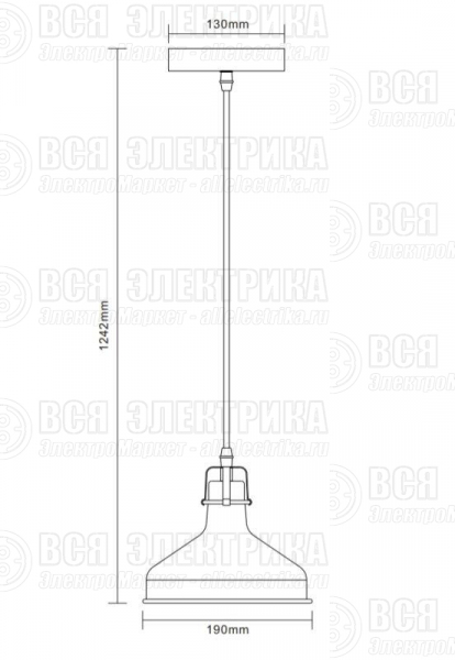 Светильник PL-425S С62 подвес. Amsterdam 1хE27 60Вт 230В черн.+медь Camelion 13023