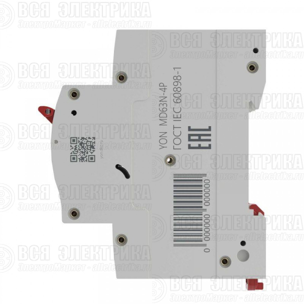 Выключатель автоматический модульный 4п C 20А 6кА MD63N YON MD63N-4PC20