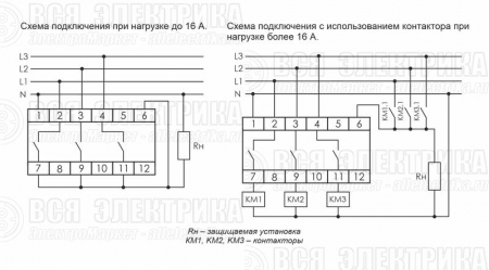 Переключатель фаз PF-431 (с приоритетной фазой; монтаж на DIN-рейке 35мм 3х400/230+N 3х16А IP20) F&F EA04.005.001