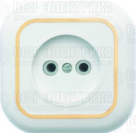 Розетка 1-м СП Валентина РС10-153 10А IP20 бел./зол. Кунцево 7652