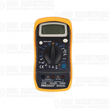 Мультиметр портативный MAS838L (DT858L) PROCONNECT 13-3022