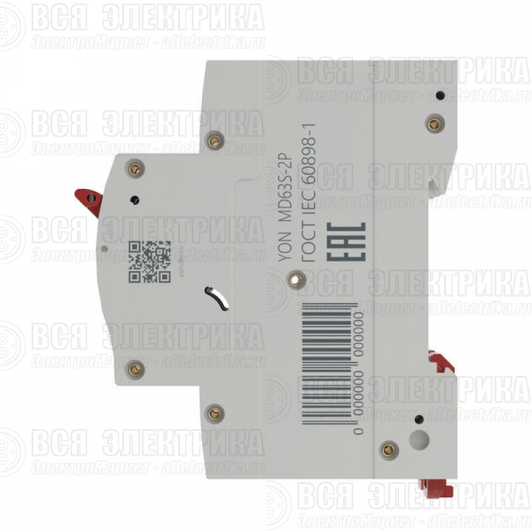 Выключатель автоматический модульный 2п C 40А 4.5кА YON max MD63S YON MD63S-2PC40