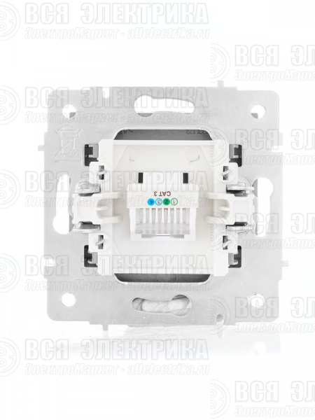 Розетка телефонная СП Vesna евро стандарт механизм платина LEZARD 742-3588-137