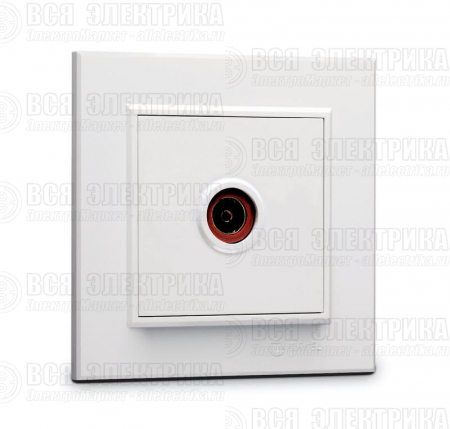 Розетка телевизионная проходная TV 1-м СП Karea IP20 6дБ бел. Makel 56001007