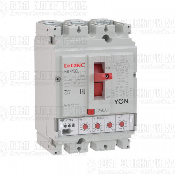 Выключатель автоматический 3п 250А 40кА Ir 0.4…1xIn Isd 1.5…10xIn YON MD250N-MR1