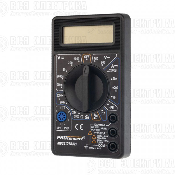 Мультиметр портативный M832 (DT832) PROCONNECT 13-3012