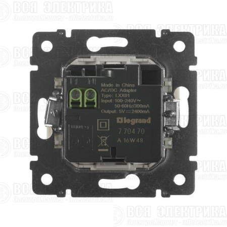Розетка USB 2-м СП Valena бел. Leg 770470