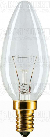Лампа накаливания Stan 40Вт E14 230В B35 CL 1CT/10X10 Philips 926000006814