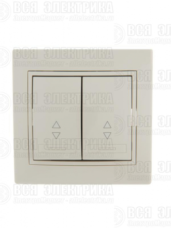 Переключатель проходной 2-кл. СП Mira 10А со вставкой крем. LEZARD 701-0303-106