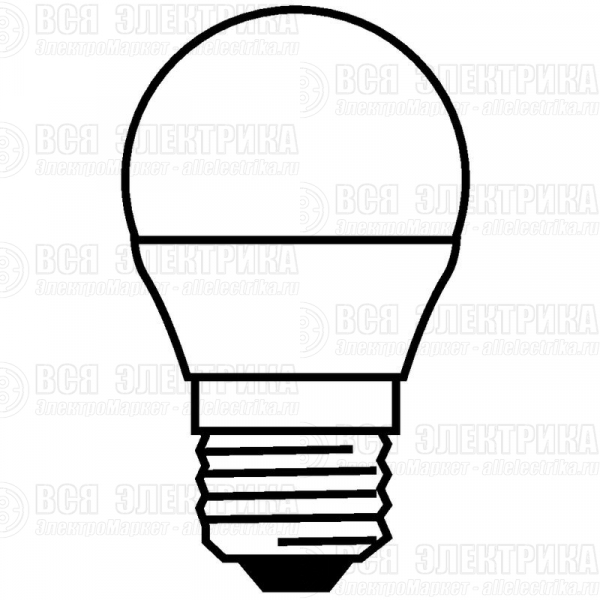 Лампа светодиодная LED Value LVCLP60 7SW/865 7Вт шар матовая E27 230В 10х1 RU OSRAM 4058075579866