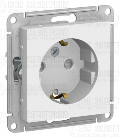 Розетка AtlasDesign 16А с заземл. защ. шторки механизм лотос SE ATN001345