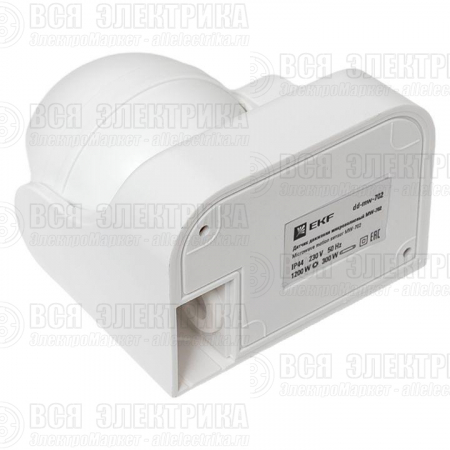 Датчик движения микроволновый MW-702 1200Вт 180град. до 15м IP44 бел. PROxima EKF dd-mw-702