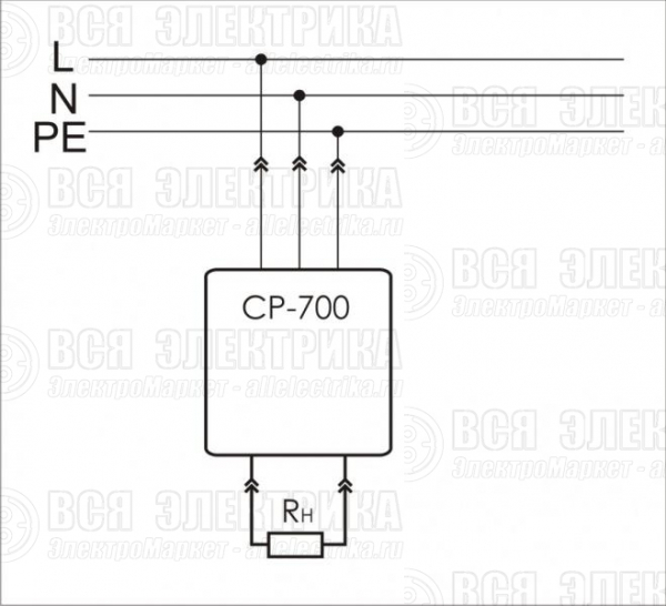 Реле напряжения CP-700 (однофазный; цифровая индикация напряжения тип корпуса вилка-розетка; 150-300В 16А 1NO IP20) F&F EA04.009.010