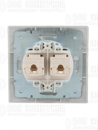 Розетка компьютерная 2-м СП Mira RJ45 сер. метал. LEZARD 701-1010-141