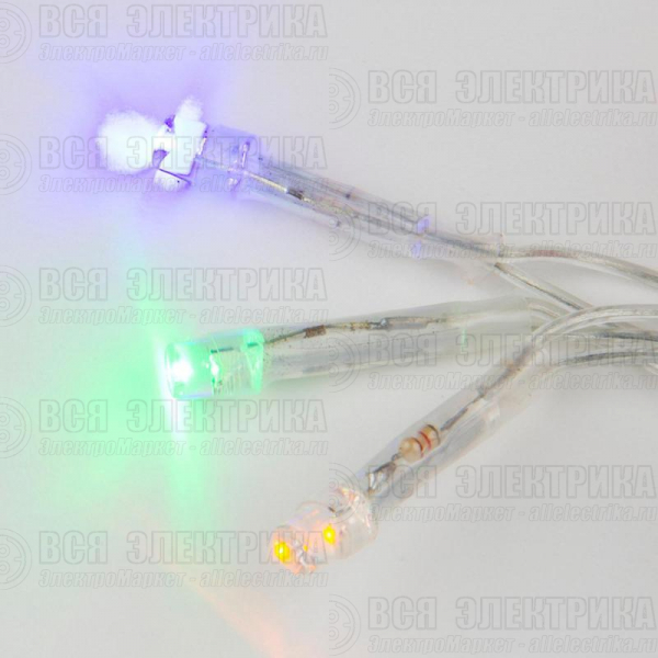 Гирлянда LED ULD-S1000-090/STA MULTI IP20 10м 90 диодов разноцвет. свет провод прозр. Uniel UL-00007179