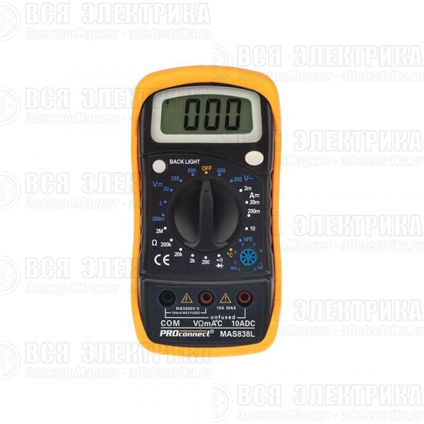 Мультиметр портативный MAS838L (DT858L) PROCONNECT 13-3022