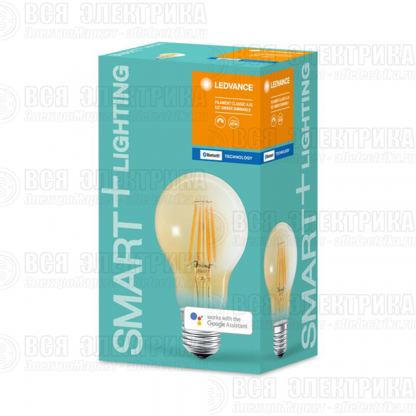 Лампа светодиодная SMART+ Filament Classic Dimmable 55 6Вт/2400К E27 LEDVANCE 4058075208582