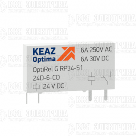 Реле промежуточное OptiRel G RP34-51-12D-6-CO КЭАЗ 281142