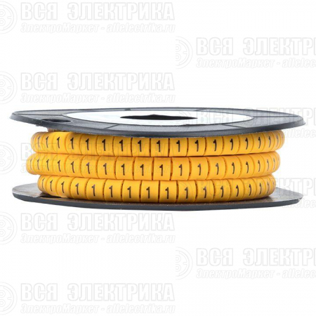 Маркер каб. 1.5кв.мм "1" (к-1000ед) (ЕС-0) EKF plc-KM-1.5-1