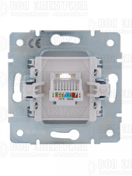 Розетка компьютерная 1-м СП Karina RJ45 механизм бел. LEZARD 707-0288-139
