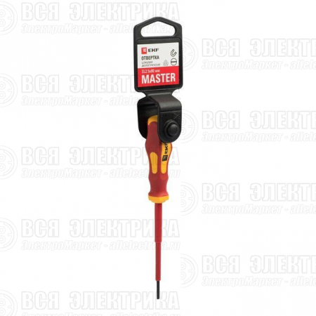 Отвертка SL2.5х80мм Master 1000В Basic EKF sl-2.5-80-mas-in