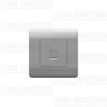 Розетка компьютерная 1-м NEW3-E RJ45 серебр. CHINT 431417