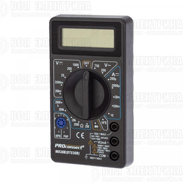 Мультиметр портативный M830B (DT830B) PROCONNECT 13-3011