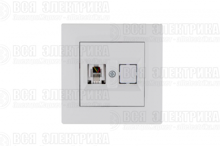 Розетка компьютерная CAT 5+гнездо Karea RIZZ бел. Makel 88001035