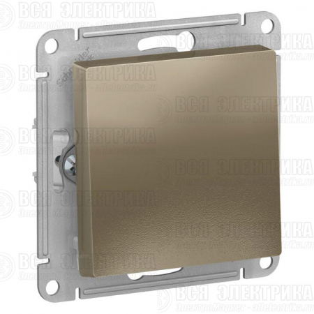 Выключатель 1-кл. СП AtlasDesign 10А IP20 (сх. 1) 10AX механизм шампань SE ATN000511