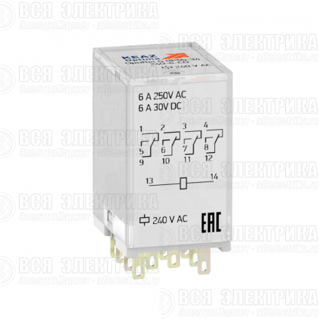 Реле промежуточное OptiRel G RP55-34-24-6-CO КЭАЗ 281100