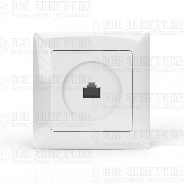 Розетка компьютерная 1-м СП AVA в сборе бел. TOKOV LIGHT TKL-AV-RC1-C01