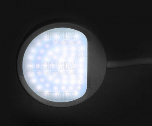 Светильник настольный KD-828 C01 LED 6.5Вт 230В 360лм сенс.рег.ярк .CCT RGB-ночник "Звездн. небо" бел. Camelion 13006
