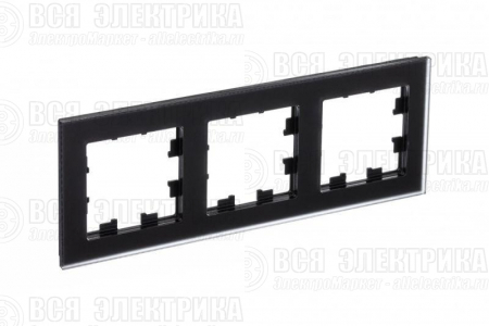 Рамка 3-м AtlasDesign Nature матов. стекло черн. SE ATN331003