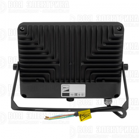 Прожектор светодиодный PFL-S2 50Вт 6500К IP65 220–240В ДО с клапаном закален. матов. стекло сер. Pro JazzWay 2853301D