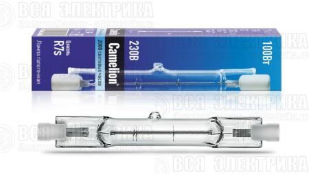 Лампа галогенная J78 100Вт линейная R7s 3000К 240В лин. 78мм Camelion 2932