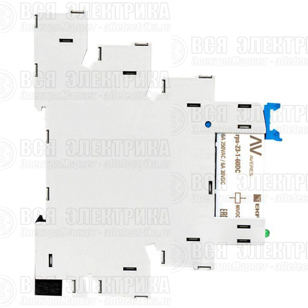 Реле промежуточное РП slim 23/1 6А 230В AC с розеткой в сборе EKF rps-23-1-60-rms230AC