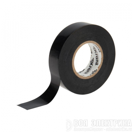 Изолента ПВХ профессиональная 0.18х19мм 20м черн. (уп.10шт) Kranz KR-09-2806